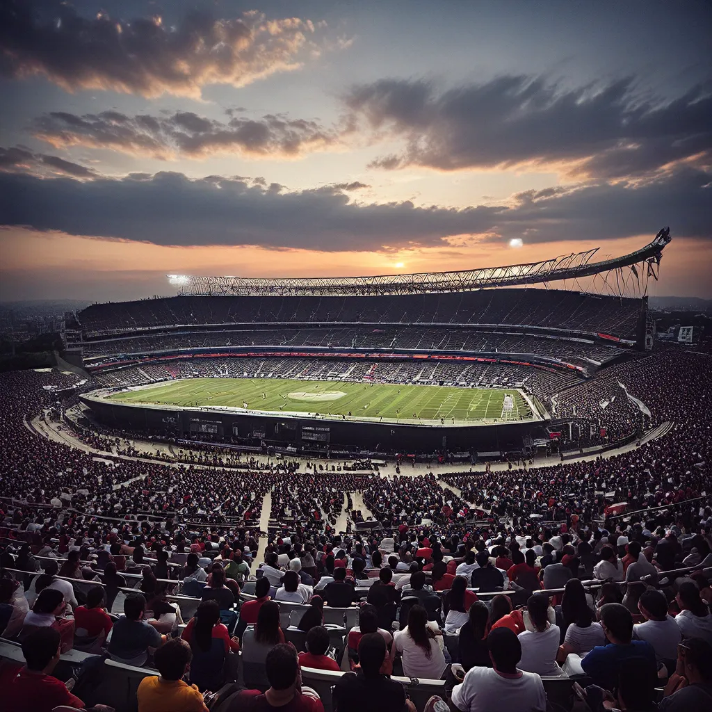 Captivating Silhouette: Estadio Azteca, Mexico City